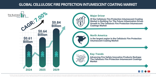 Global Cellulosic Fire Protection Intumescent Coating Market Report Infographic