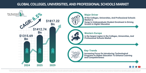 Global Colleges, Universities, And Professional Schools Market Report Infographic