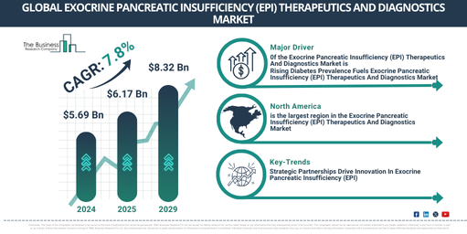 Global Exocrine Pancreatic Insufficiency (EPI) Therapeutics And Diagnostics Market Report Infographic