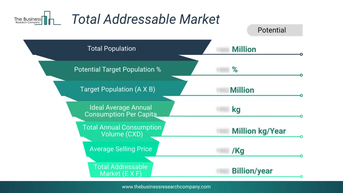 Total Addressable Market analysis chart displaying revenue potential and market size for the Passenger Aircrafts Market