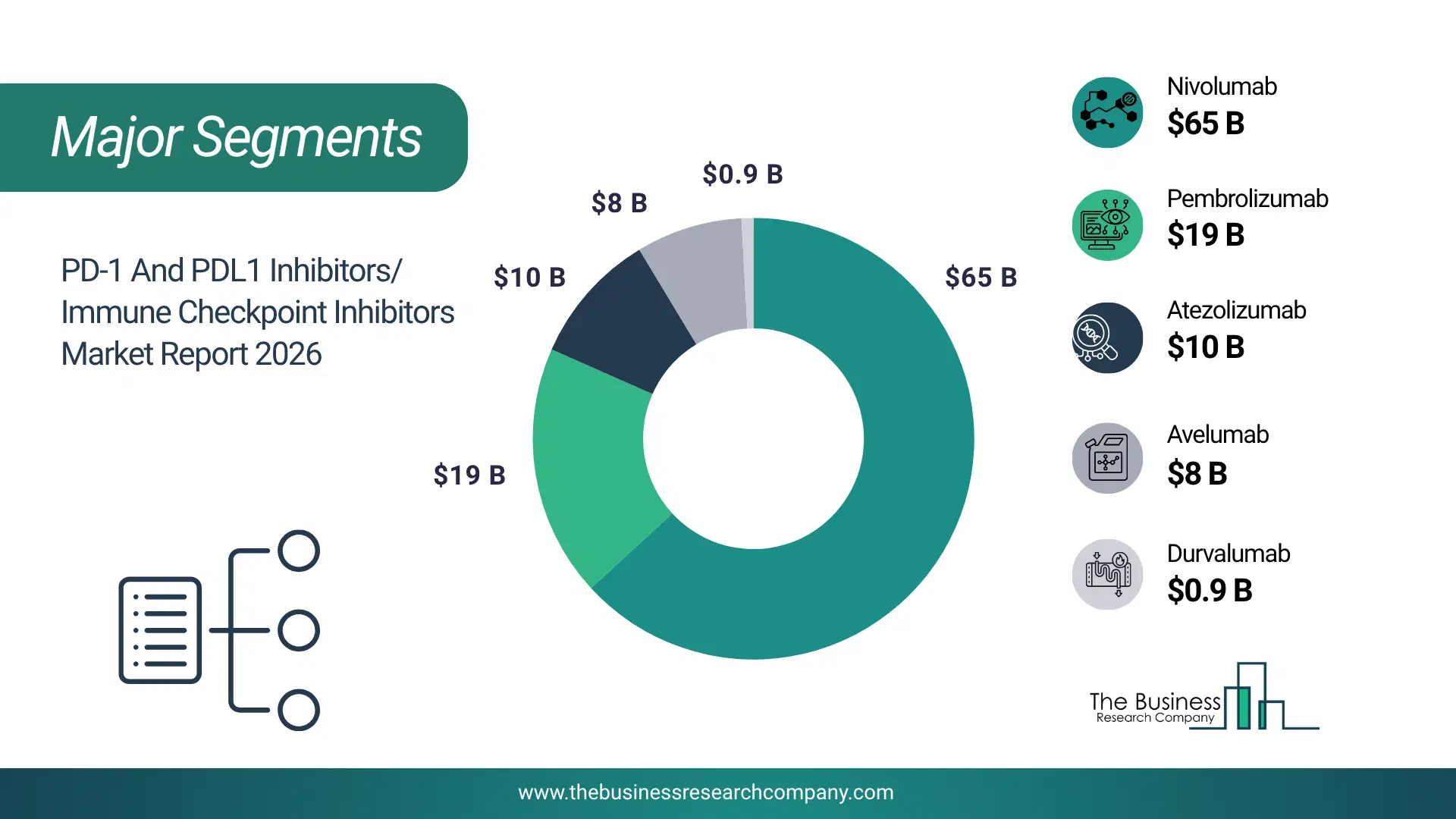 Pd-1 And Pdl1 Inhibitors/ Immune Checkpoint Inhibitors Market Major Segmentation Breakdown2026 Major Segmentation Breakdown Chart Of The Pd-1 And Pdl1 Inhibitors/ Immune Checkpoint Inhibitors Market.