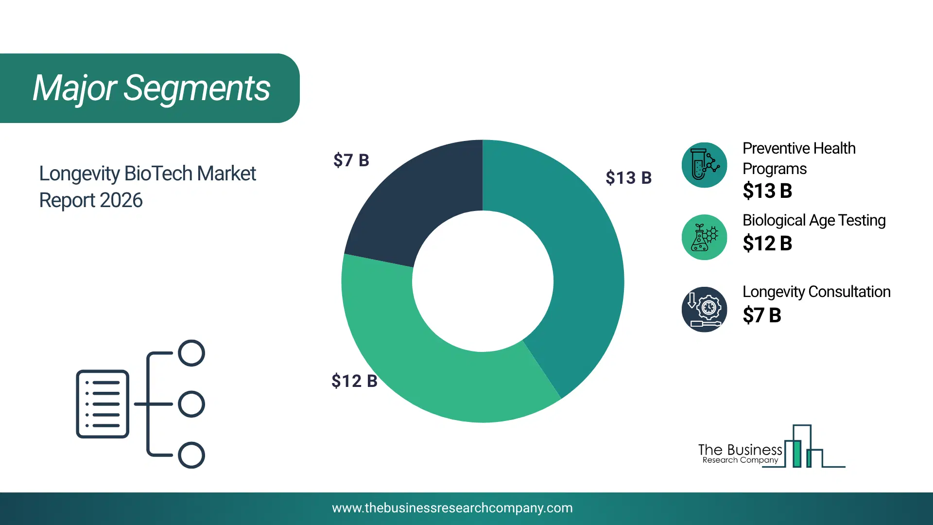 Longevity Biotech Market Major Segmentation Breakdown2026 Major Segmentation Breakdown Chart Of The Longevity Biotech Market.