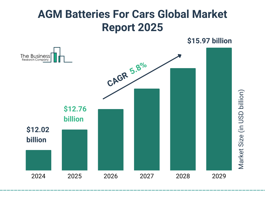 AGM Batteries For Cars Market Size and growth rate 2025 to 2029: Graph