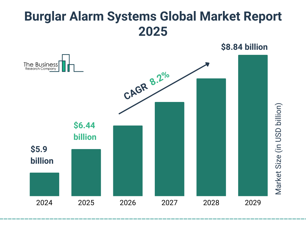 Burglar Alarm Systems Market Size and growth rate 2025 to 2029: Graph