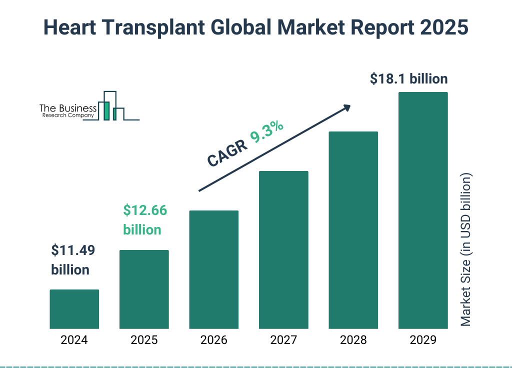 Heart Transplant Market Size and growth rate 2025 to 2029: Graph