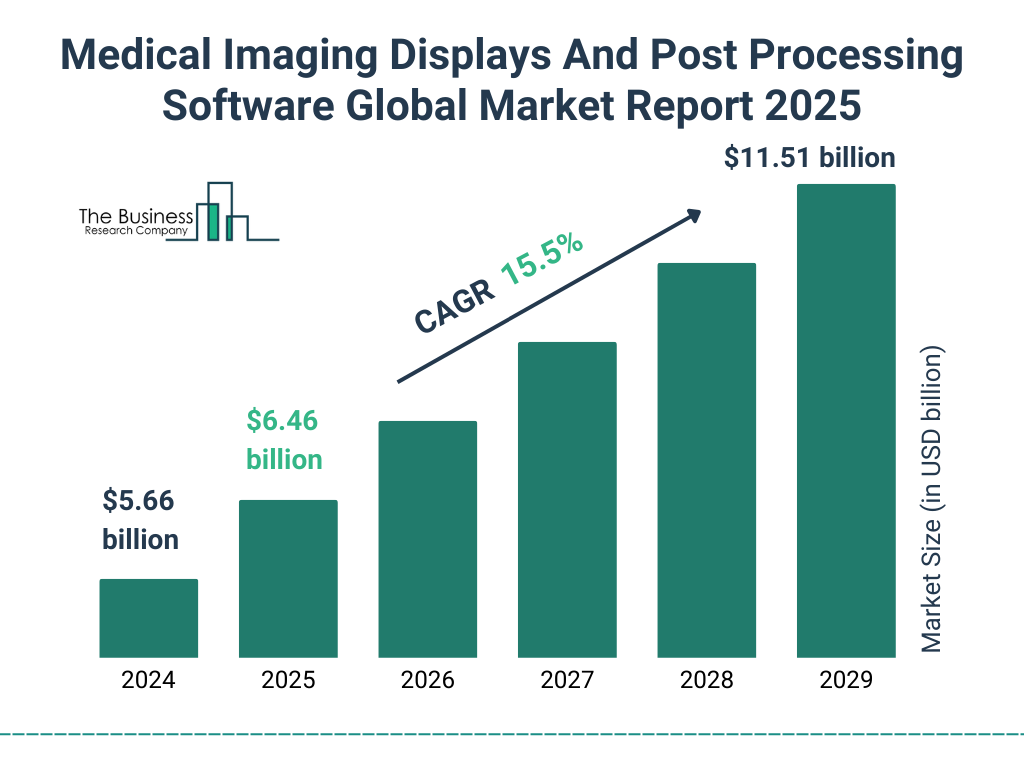 Medical Imaging Displays And Post Processing Software Market Size and growth rate 2025 to 2029: Graph