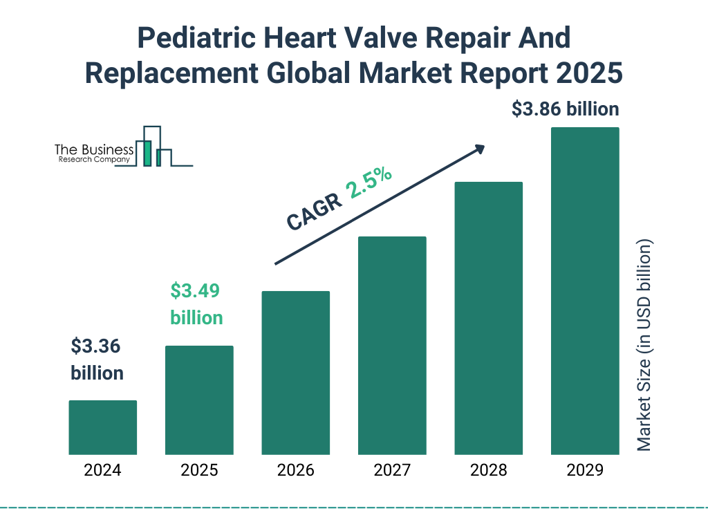 Pediatric Heart Valve Repair And Replacement Market Size and growth rate 2025 to 2029: Graph