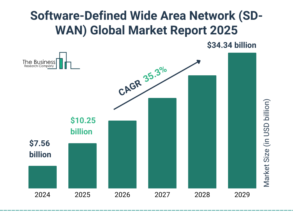 Software-Defined Wide Area Network (SD-WAN) Market Size and growth rate 2025 to 2029: Graph