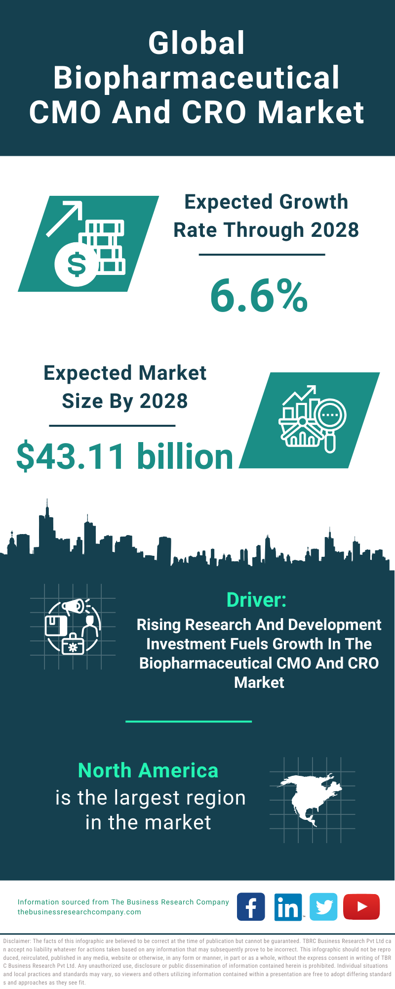 Global Biopharmaceutical CMO And CRO Market Infographic